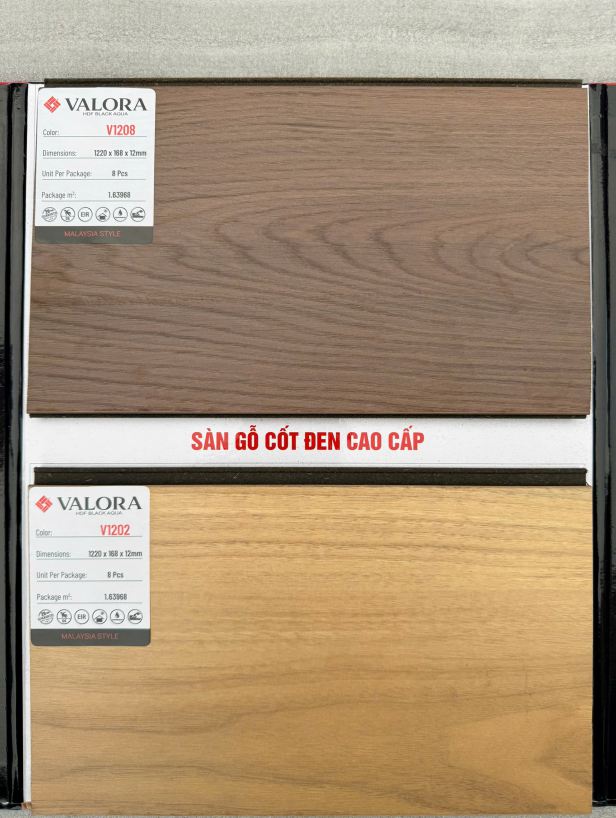 Sàn gỗ Valora cốt đen 12mm và hệ thống phân phối 3 san go Valora cot den 1
